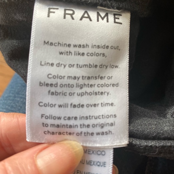 NWOT Frame Ali High Rise Cigarette black acid washed - Picture 14 of 15